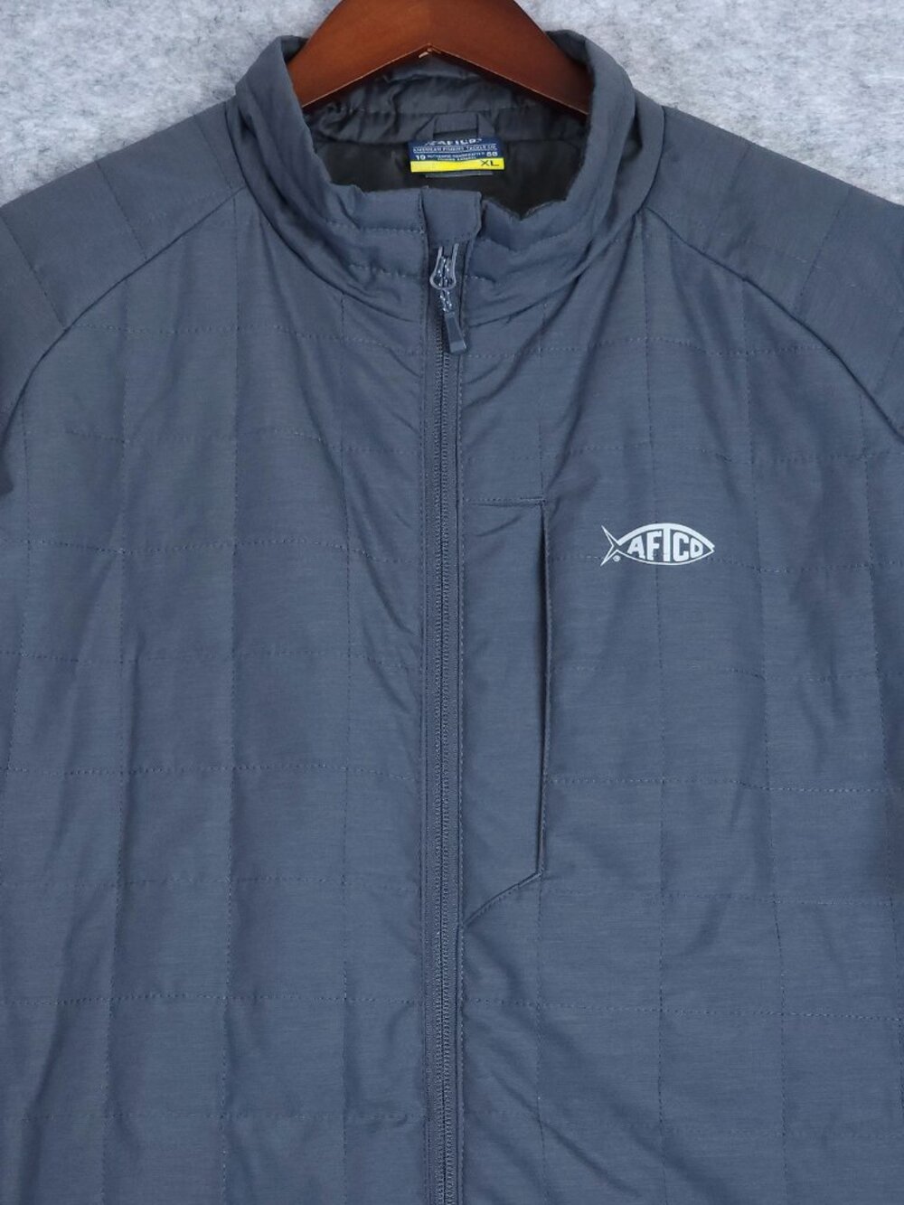 Aftco Pufferfish 300 Puffer Jacket Mens XL Gray 80g Insulated Fishing Outdoor - Picture 3 of 12